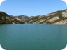 The reservoir near Fushas, where the hike starts and ends