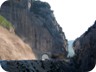 The Arber Road, with the new tunnel. The old road used to squeeze through the gap to the right.