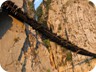 The famous suspension bridge across the Holta River