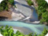 The Dibri River mixing with the Big Fan River