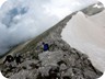 Approaching the summit. The steepness of Cajupi's west face is palpable