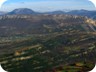 An overview of the area, as seen from the Tirana-Elbasan road. The village to the left is Pellumbas. A road goes up to the right, almost to the top of Mali i Pashkasheshit. Once around the corner, the mountain is heavily mined for gravel, used for the new highway that will connect Tirana and Elbasan. Behind Mali i Pashkasheshit is Mali i Fagut. The village of Kllojkë is at its foot.