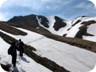 Near the summit pyramid. We climbed it straight up, between the left (northern) ridge and the snowfield on the right