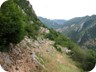 Trail down from the ridge into the valley and Kurbnesh