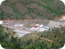 Detail of the mouth of the tunnel. When you come from Kukes, follow the red dots (through the police compound) to cross to the other side (back to Kukes) to find the exit for mountain road