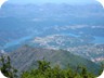 View down to Fierze Lake.