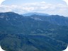 On the summit of Kalimash. The view is towards Maja e Zebe (left) and in the distance, the Crown of Lure and further behind is Maja e Dejës (all covered on this site)