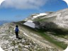 On the summit plateau. The summit is in the distance