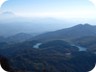 View from the summit of Mali i Korres, across the lakes of Funare towards Tomorri mountain.