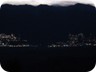 Evening lights of Lazarat (very bright, left) and Gjirokaster (less bright, right)