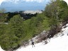 Scaling the steep snowfield