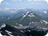 Mali i Gafferit (in the middle ground) from the summit of Mali i Polisit. In the distance: Valamares and Guri i Zi.