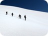 Making a fast descend through the snow