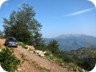 Descending from the plateau. Across the Fan valley, Munelle Mountain.