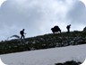 Improvising a trail, to avoid the snow for the mule...