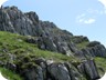 Cliffs near the summit area. There are always passages between the cliffs that allow access.