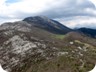 View back towards the first highpoint and Priske Mountain. Large swaths of the mountains were ravaged by fire.