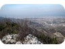 view from the summit to Tirana, with the new highway making its way to the new shopping centre