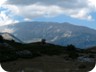 Having reached the Progonat plateau with its asphalt road. Kendervicës mountain (2120 meter) in the background.