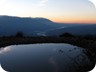 View from the Stan across the Vjosa valley, towards the Adriatic Sea.