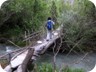 With luck (or GPS coordinates) one can find this somewhat rickety bridge
