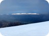 On the ridge - the view goes across the Drinos valley to Nemercke Mountain