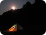 The full moon rising over our camp