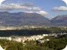 Tirana from the western hills (near Selita 2). Dajti Mountain on the left and Priske Mountain on the right. 