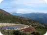 The water pond at waypoint 04. View towards Tomorri