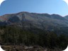 At about 750 meter altitude, showing the approximate route to the summit. On the left the bowl