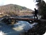 In winter and after the rains, this footbridge across Zaranika River, constructed from the frame of an old truck, will do perfectly