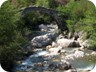 The bridge at the entrance of the canyon