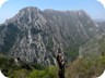 Near the highpoint of the hike. The view towards Kruja Mountain is dramatic