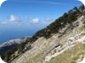 The traverse below Qorres Peak. The road crosses Llogara Pass at an altitude of 1000 meter. Antenna Hill is at about 1500 meter altitude - and already far below.