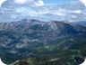 Mali i Sukes (left) and Mali i Pappatit (right, with the long straight ridge). Trail to their summits are also described here.