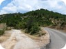 Meeting the asphalt (looking back). Left to Bizë, right to Labinot Mal.