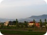 Mali i Veles, the object of our desire, on the left, seen from the road Tirana - Lezha