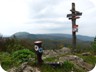 The summit of Ivacka Glava. This is not the highest point of the Papuk Park. The highest point is seen in the distance, but is military territory and closed to the public