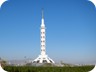 Ashgabat abounds with monuments. Here the constitution monument. The independence monument is similar. There is also a monument for neutrality.