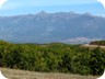 Ahead the south end of the Korab range. From left to right are Velivar, Kërçin and Rudina peaks. Below, Diber in Macedonia.