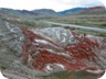 The Candy Cane Mountains consist of dried mud