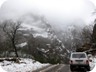 On the road to Xinaliq. We liked the Lada Niva.