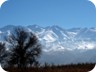 The mountains seen from Burana Tower. The mountains, very close to Bishkek, top out at over 4500 Meter