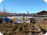 The guesthouse is part of a working farm. The grafitti may come straight from New York