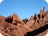 Sandstone formations in the Fairytale Canyon