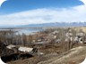 View from the memorial towards Issyk-Kul Lake
